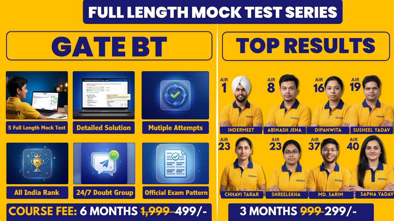GATE BT Full Length Mock Test Series